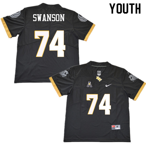 Youth #74 Boman Swanson UCF Knights College Football Jerseys Sale-Black